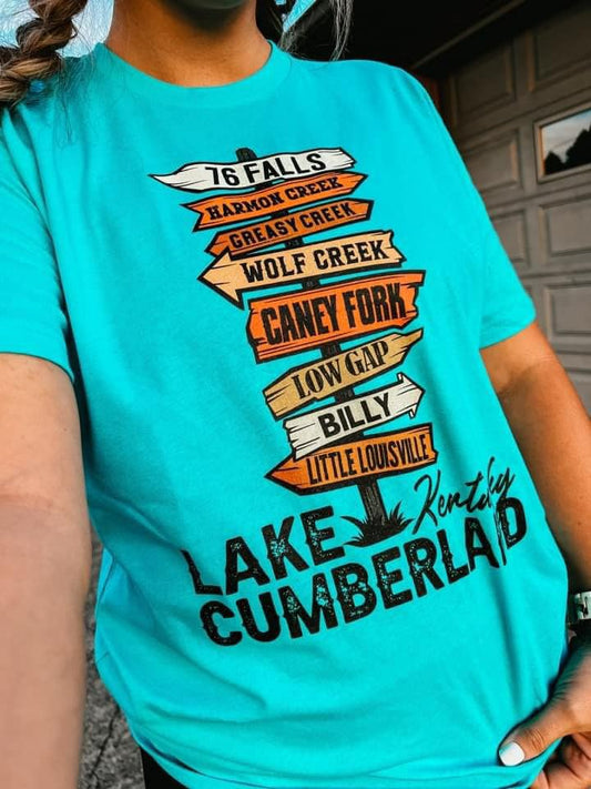 Lake Cumberland Signs Teal T-Shirt