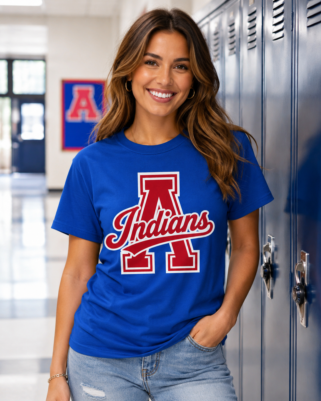 Adair County Indians Classic Royal Blue Tee