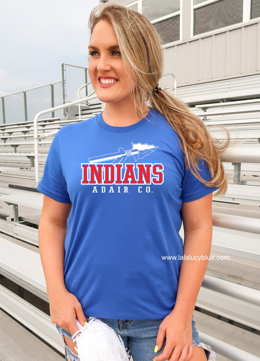 Adair County Indians Spirit Tee - Royal RW-PT