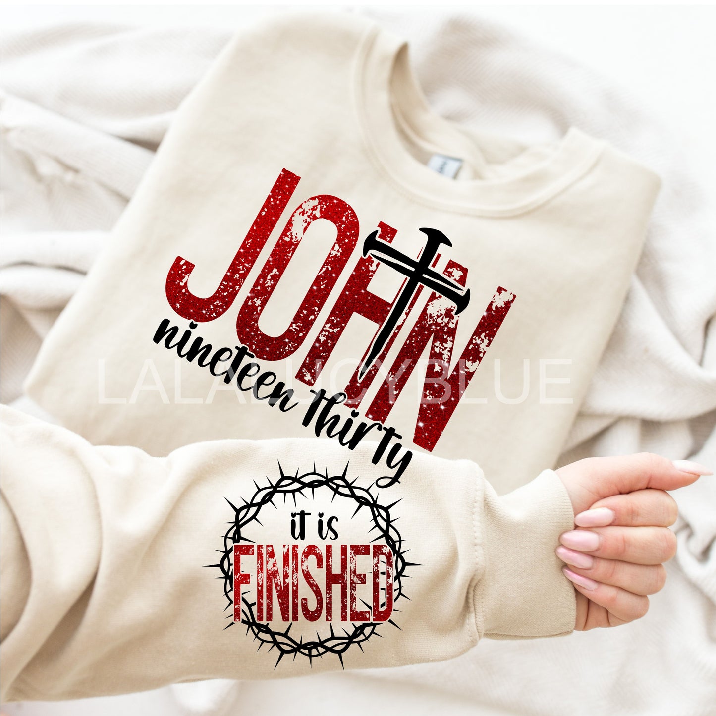 It Is Finished Unisex Sweatshirt With Sleeve Print