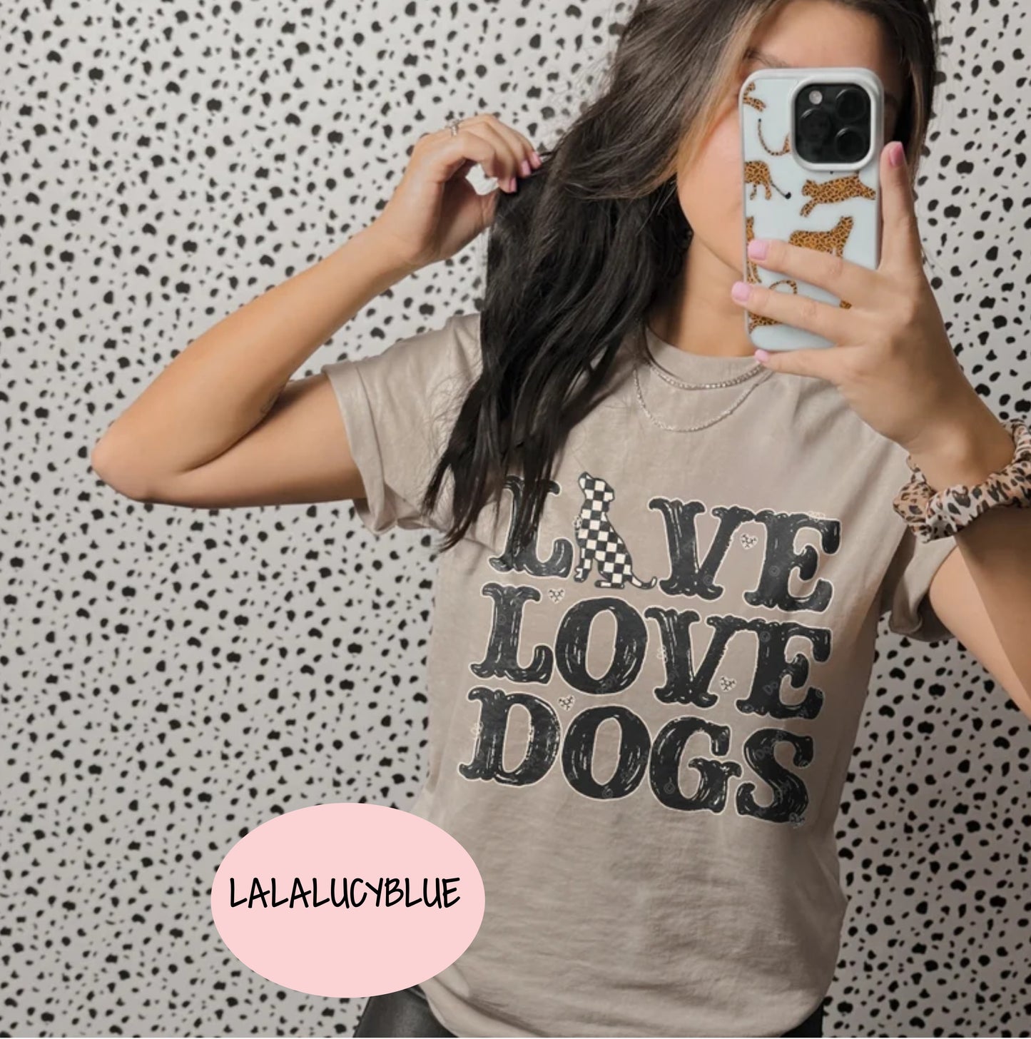 Live Love Dogs Tan Tee