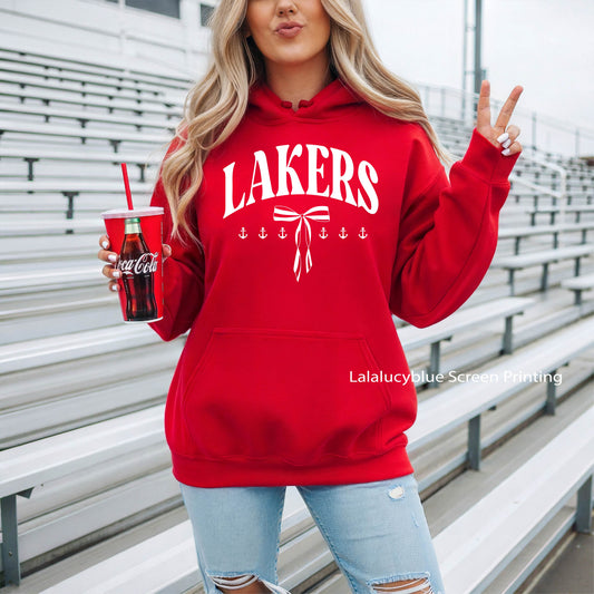 Lakers Bow - Red - *CHOOSE STYLE*