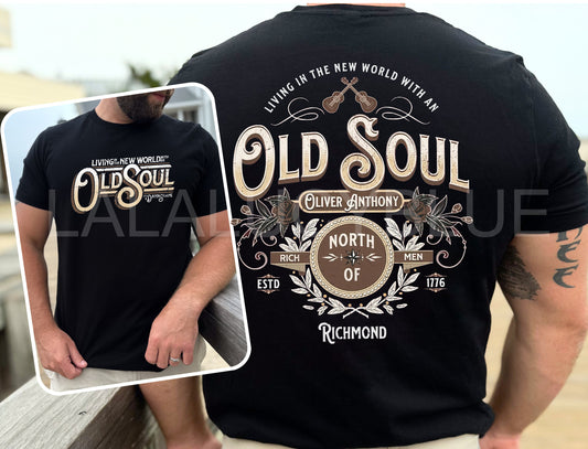 Old Soul - Oliver Anthony Black Tee