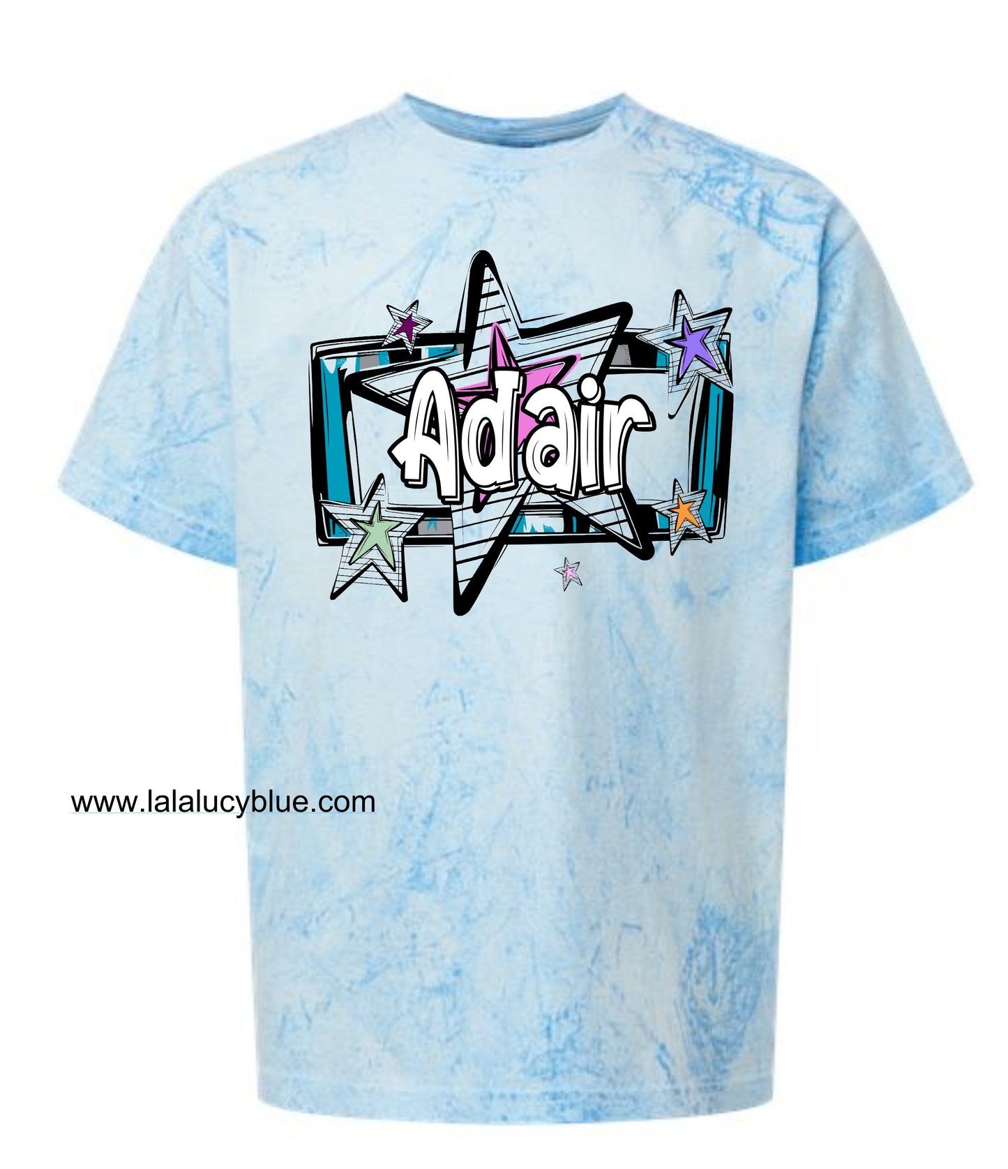 *PERSONALIZED* BRIGHT STARS PURPLE CC TEE