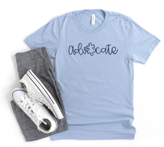 Autism Advocate Light Blue Tee