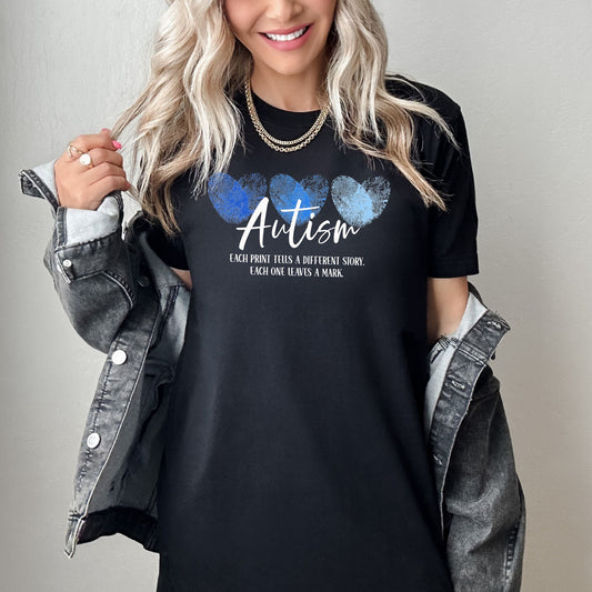 Autism - Each Print - Black Tee