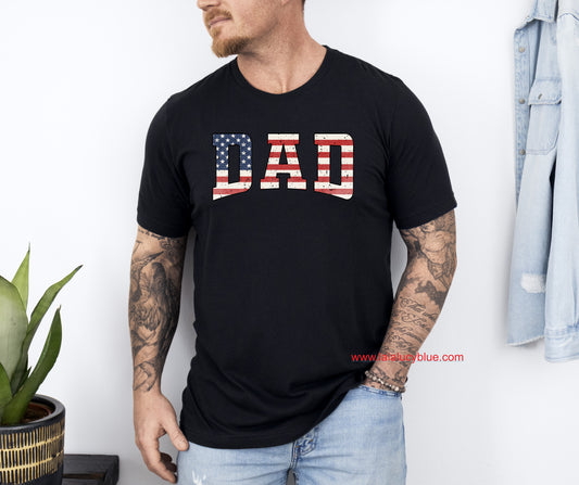 Dad Flag Black Tee