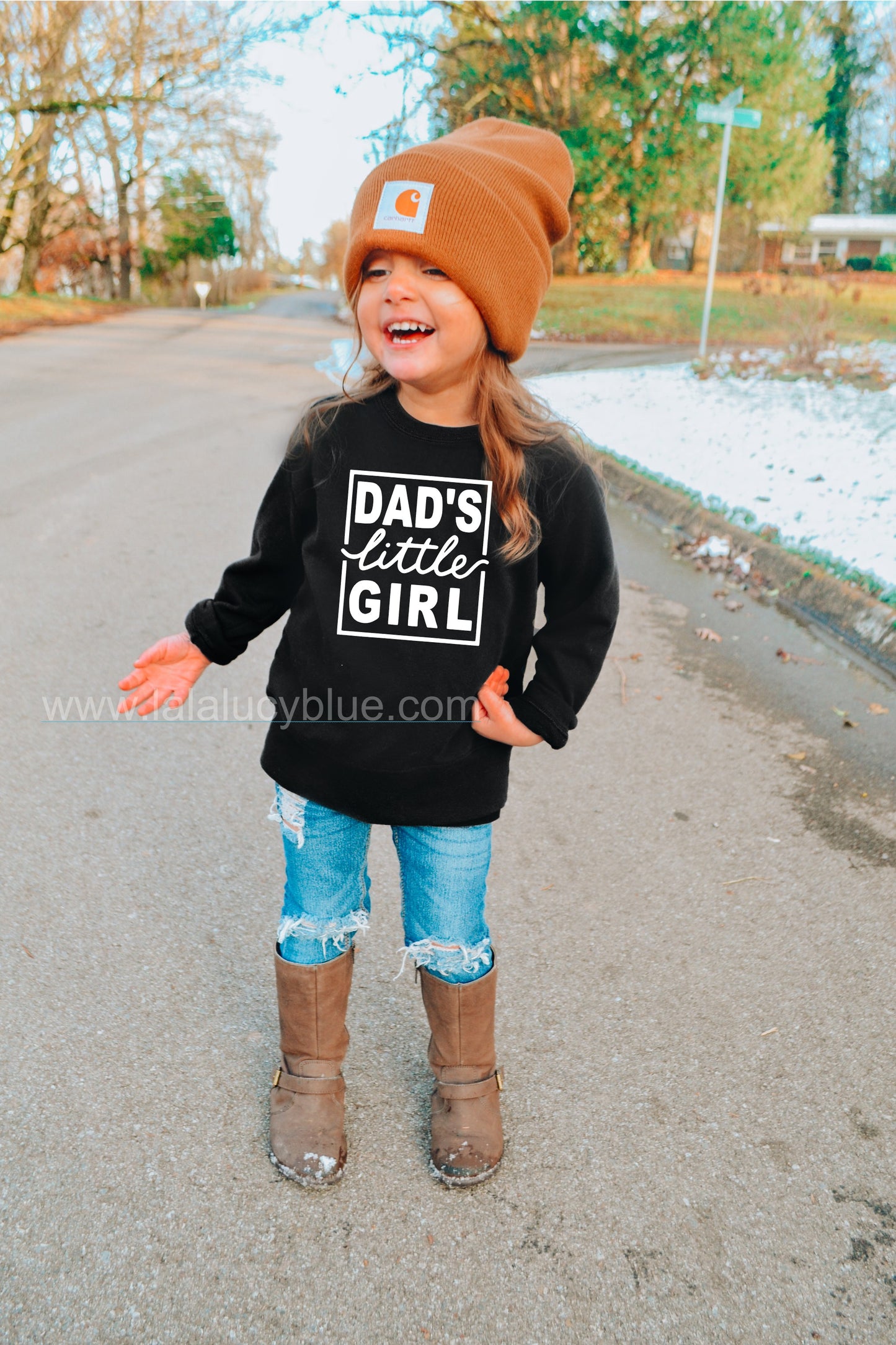 Dad's Little Girl Black Sweatshirt
