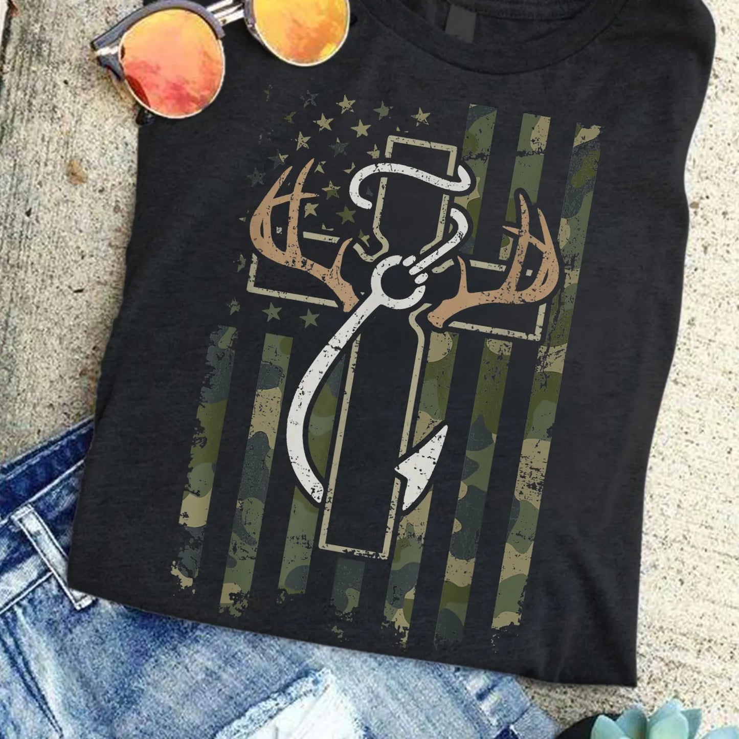 Deer/Fish/Cross America - Black *Choose Style*