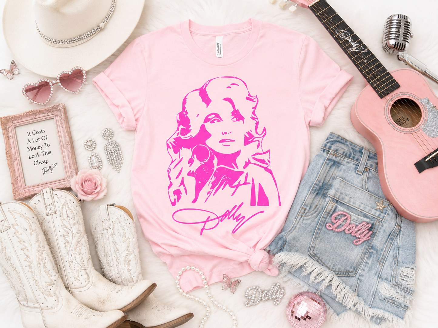 Dolly We'll Remember You Pink Tee