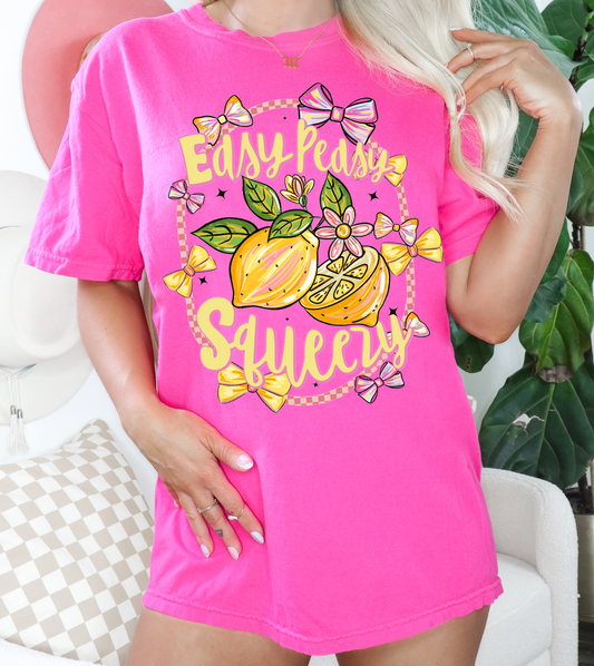 *PRINTERS CHOICE* Easy Peasy Comfort Colors Neon Pink