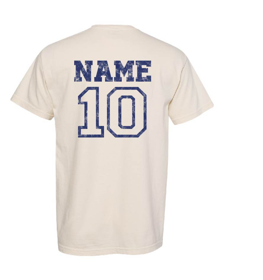 Sports Name & Number Tee - Comfort Colors  *CHOOSE COLORS*