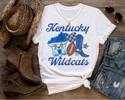 Kentucky Football Unisex White Tee