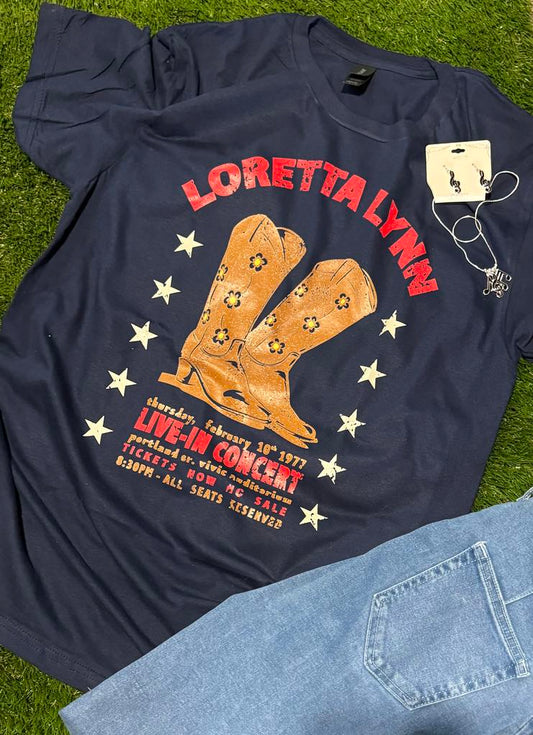 Loretta Lynn Navy T-Shirt