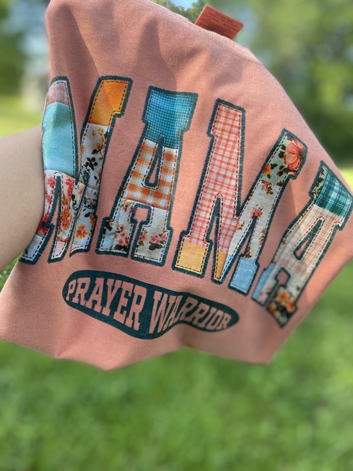 Mama Patchwork Terracotta Tee