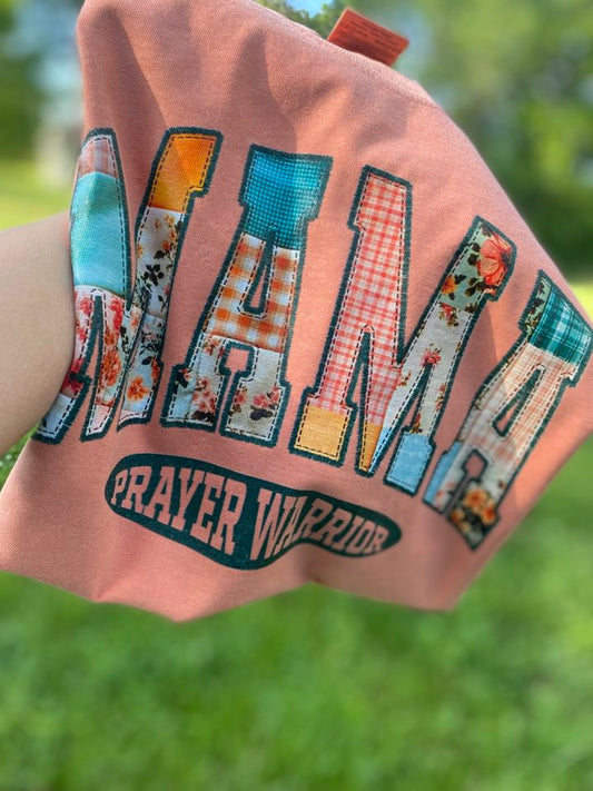 Mama Patchwork Terracotta Tee