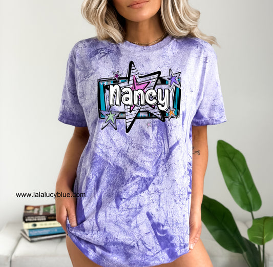 *PERSONALIZED* BRIGHT STARS PURPLE CC TEE