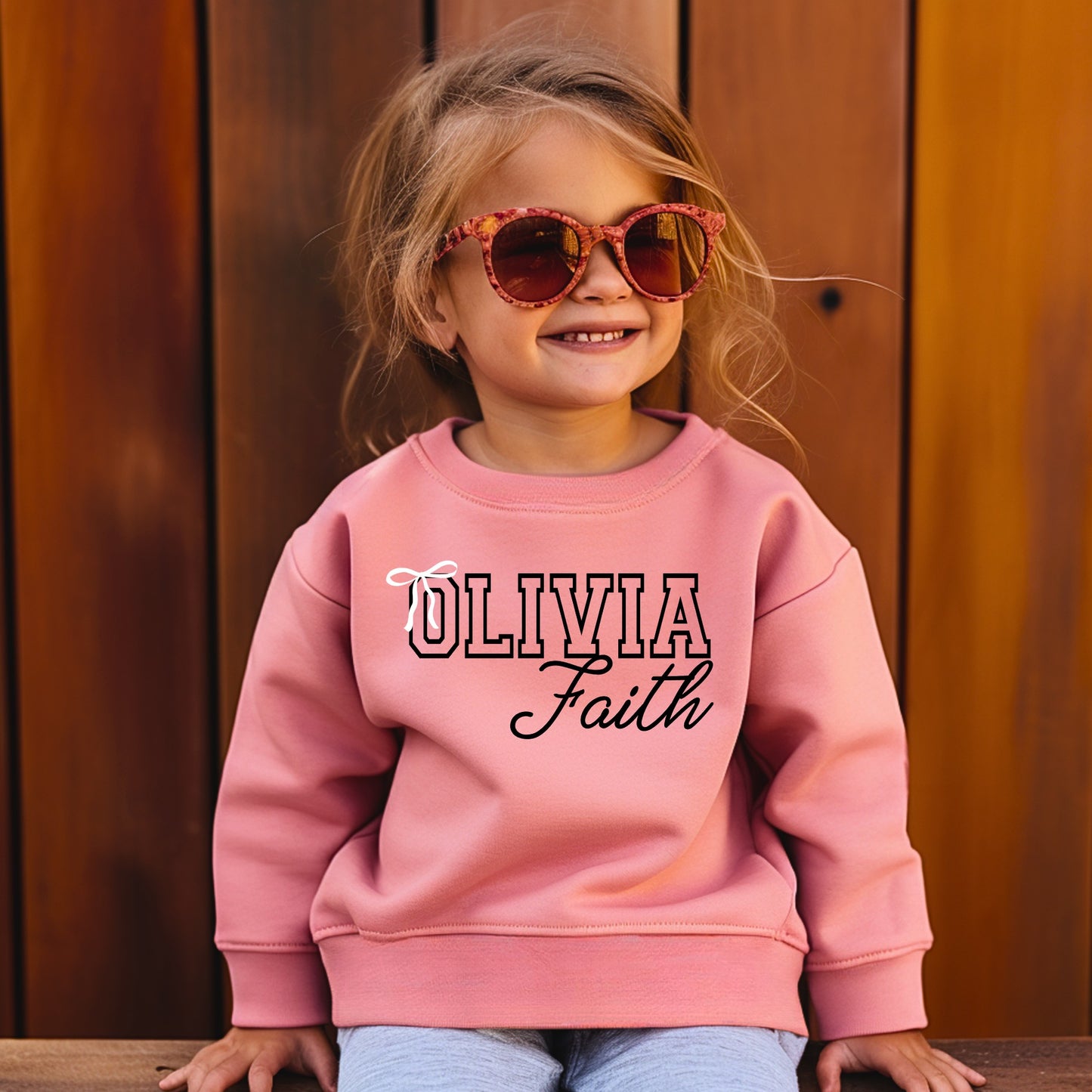 PERSONALIZED MAUVE TODDLER SWEATSHIRT