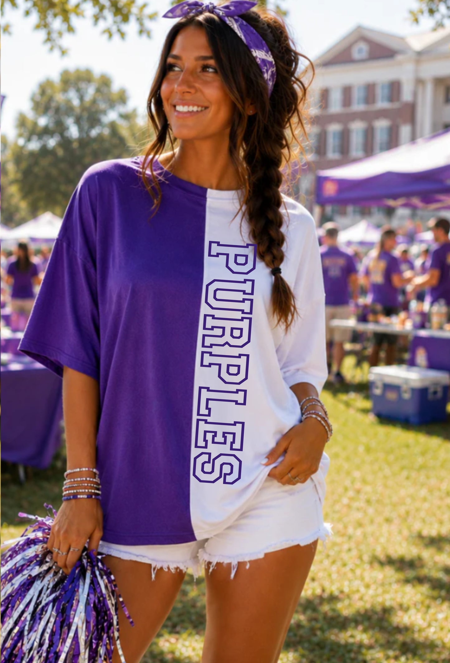 Bowling Green Purples Split Tee