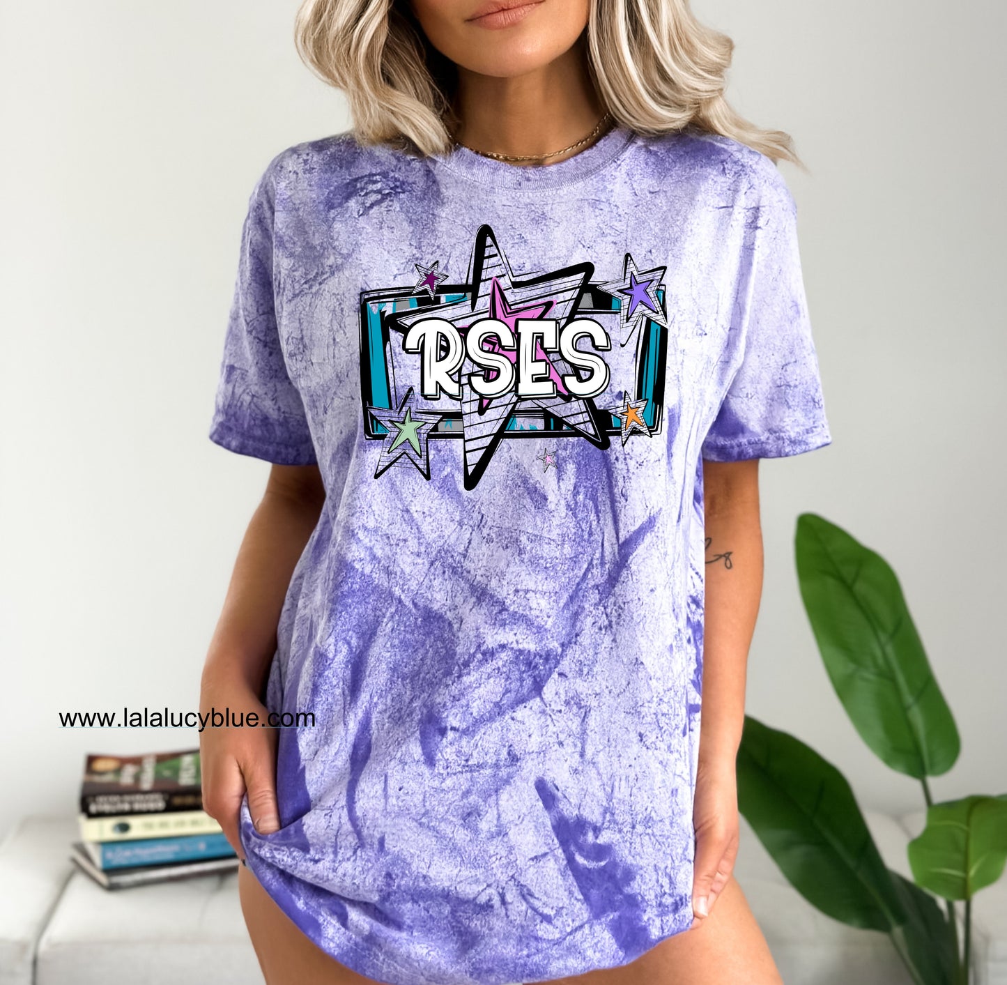 *PERSONALIZED* BRIGHT STARS PURPLE CC TEE