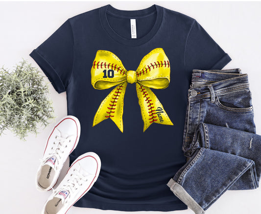 Softball Bow *Choose Style/Color *PERSONALIZE*