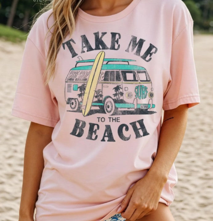 Take Me To The Beach Peach Tee