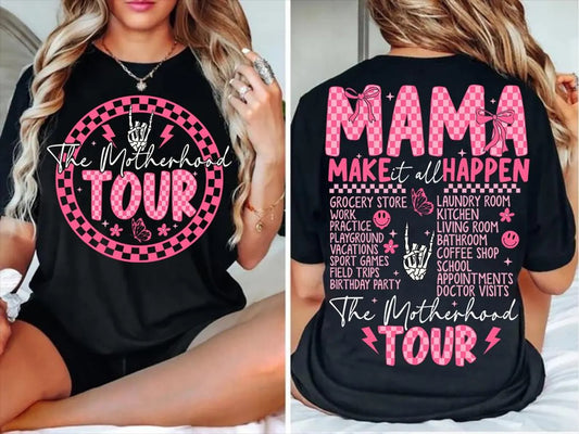 Motherhood Tour - Front & Back Black Tee