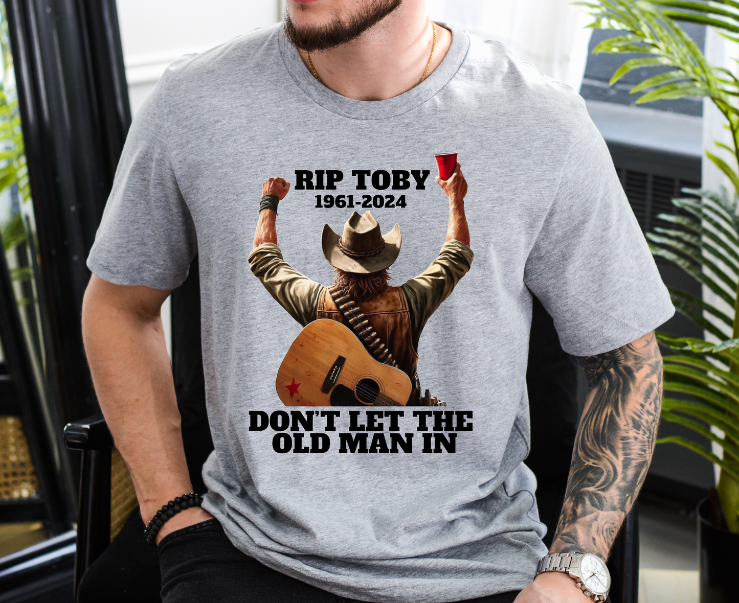 Toby Don't Let The Old Man In Grey Tee