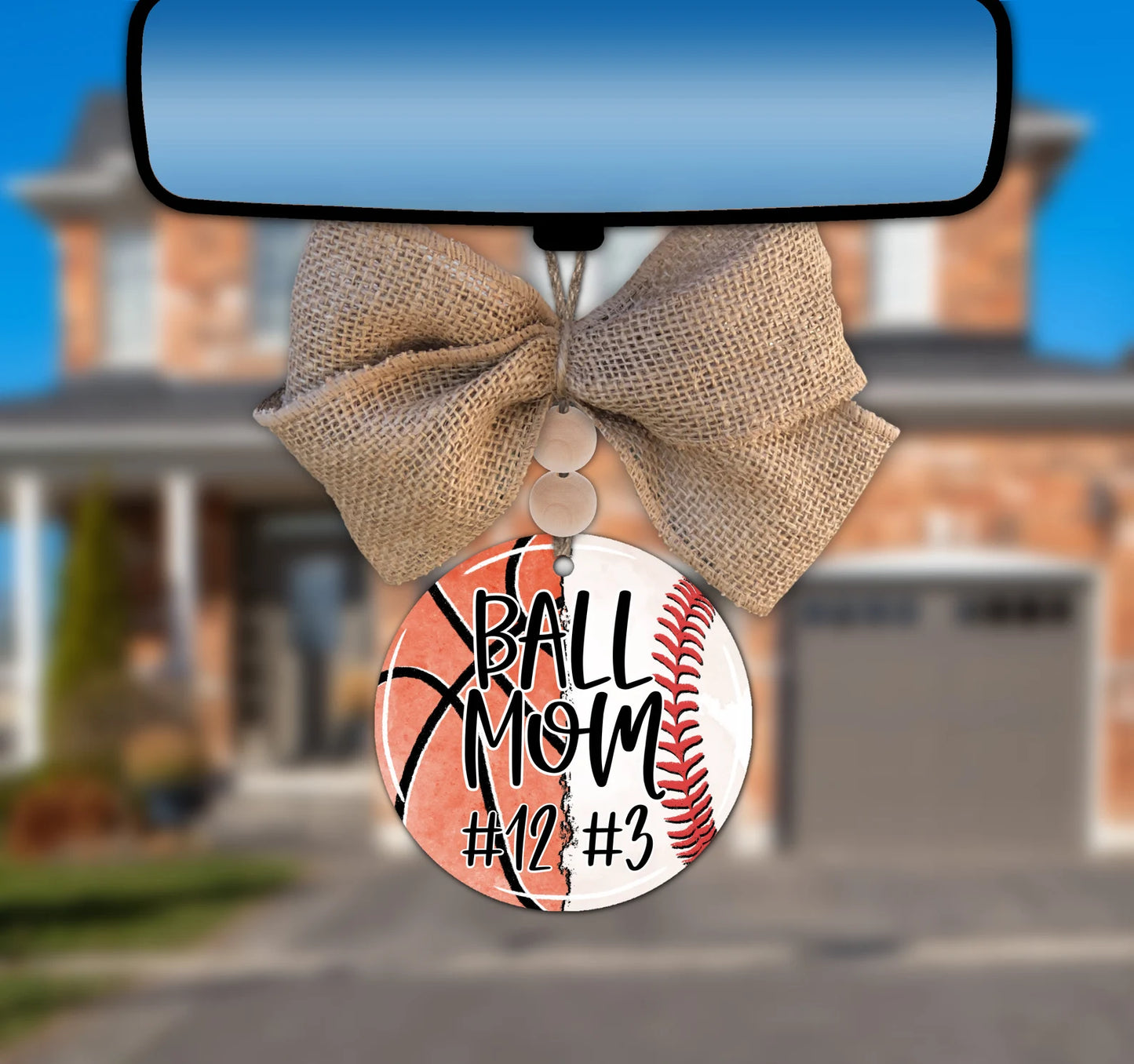 Ball Mom (Basketball-Baseball) Mirror Charm *PERSONALIZE*