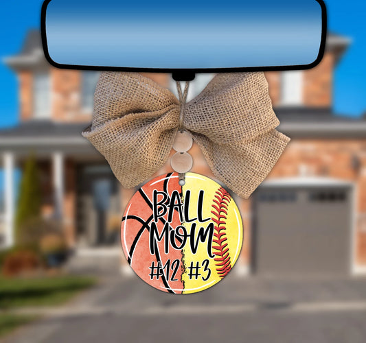 Ball Mom (Basketball-Softball) Mirror Charm *PERSONALIZE*