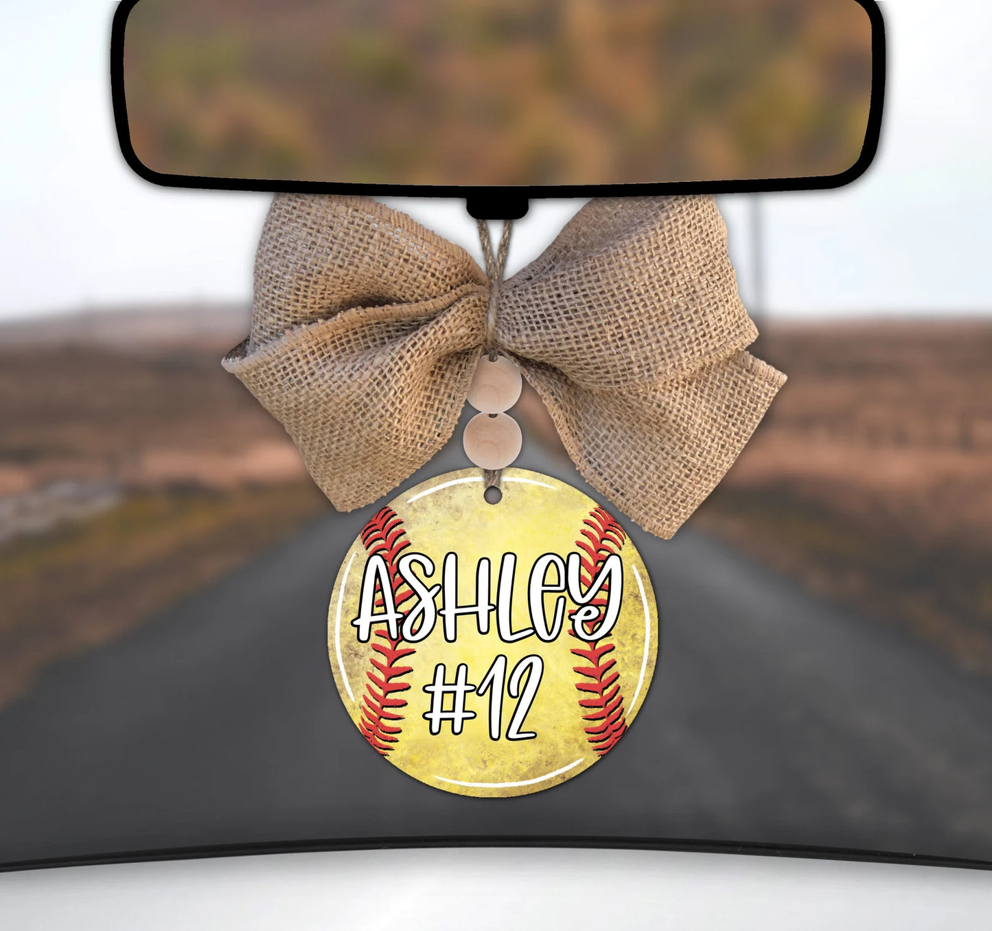 Softball Mirror Charm *PERSONALIZE*
