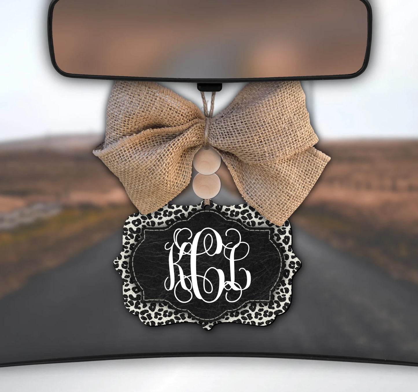 Monogram Leopard Mirror Charm *Personalized*