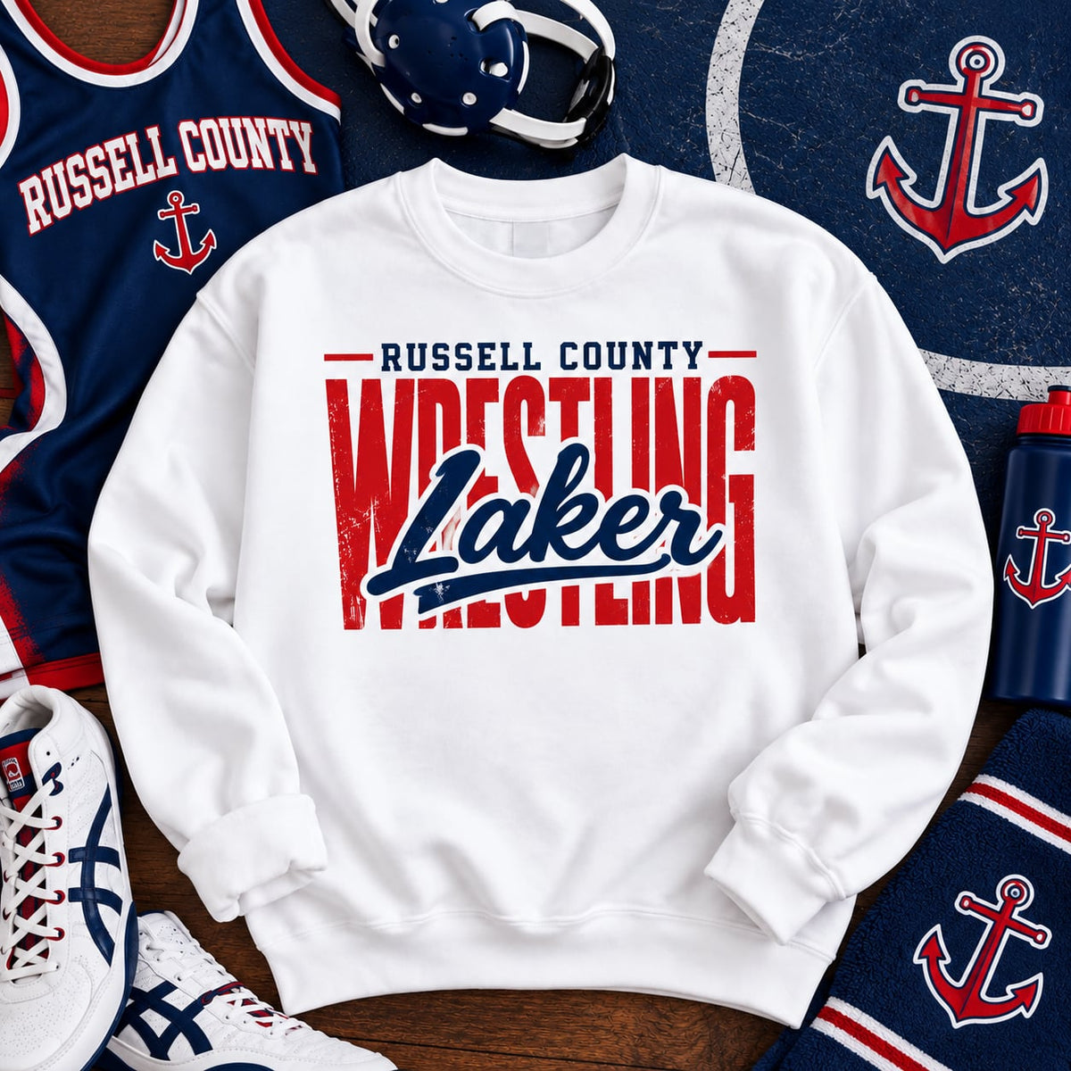 Russell County Laker Wrestling Fundraiser – White | Choose Your Style