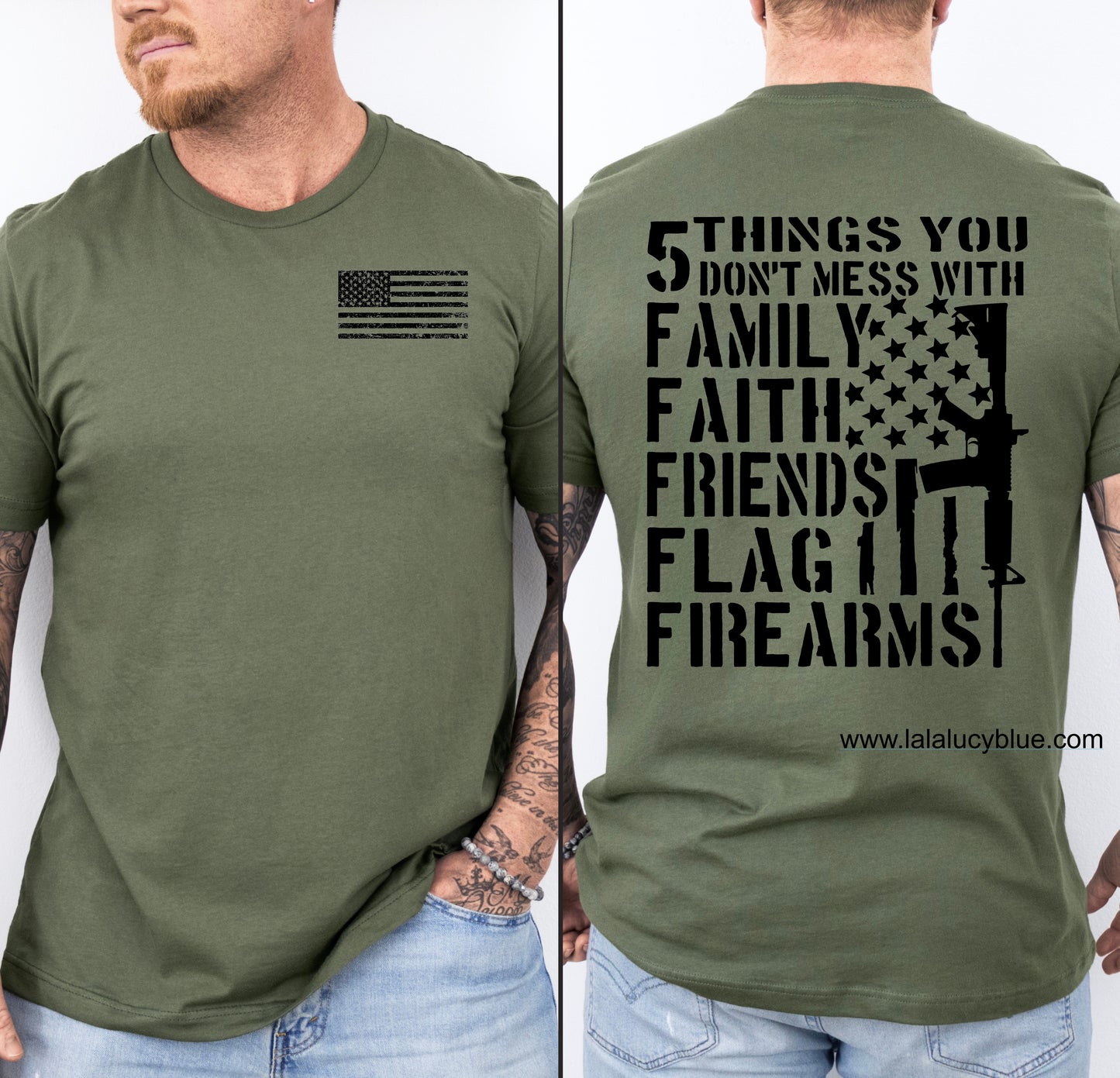 5 Things You Don't Mess With Military Green Tee