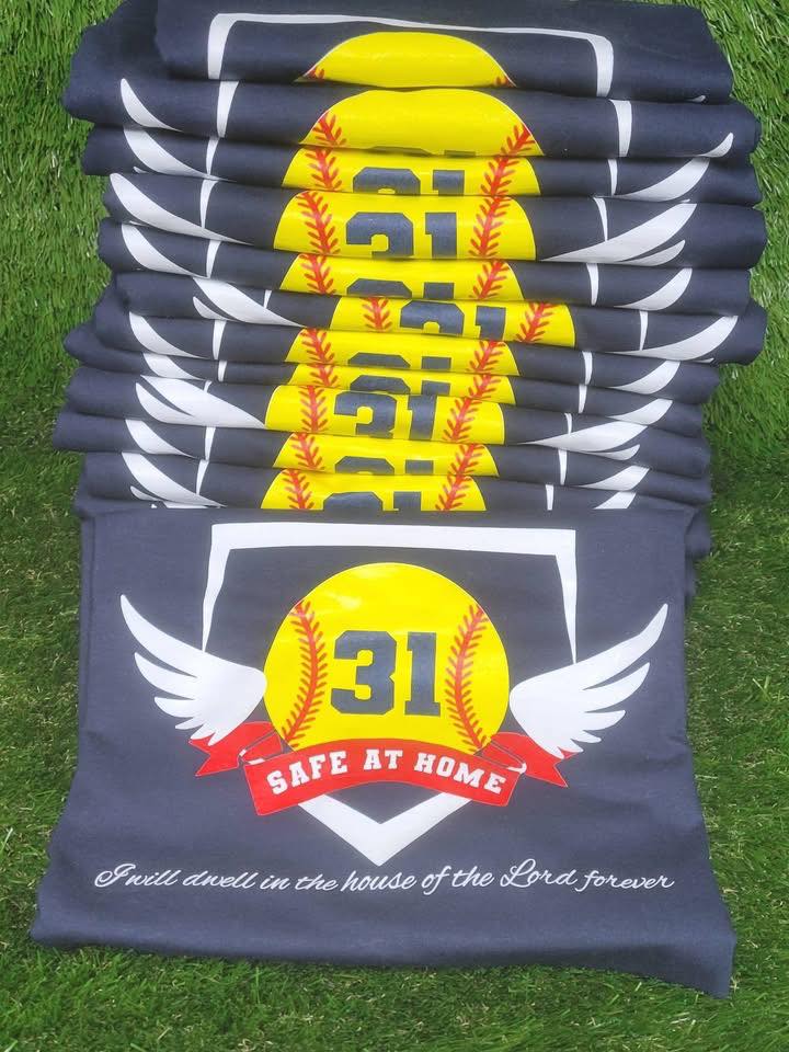 Safe At Home - Brylie Navy Tee.