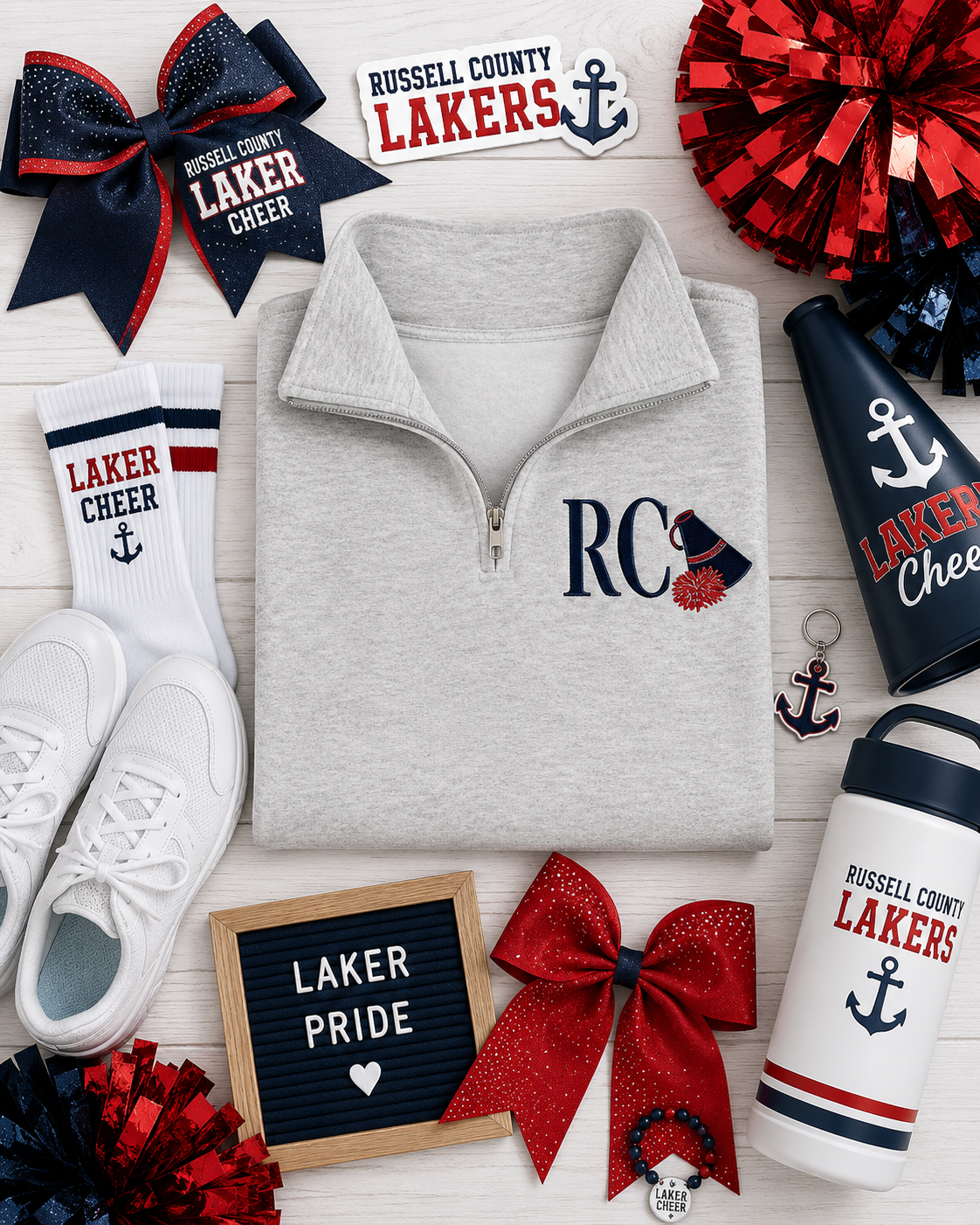 RC Laker EMBROIDERED Quarter Zips