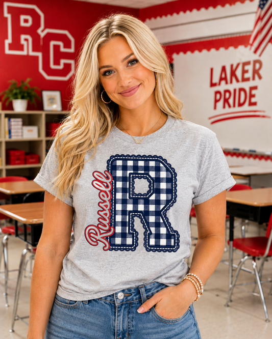 Russell Plaid R -  Grey *Choose Style*