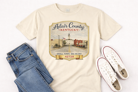 Adair County Square Vintage Tee