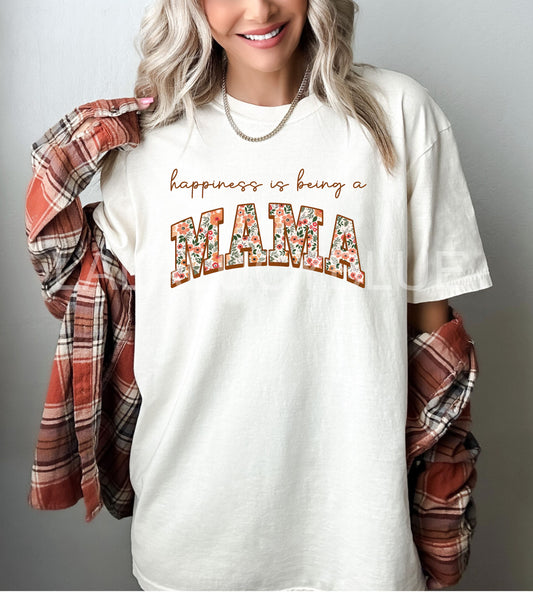 Happiness Is Being A Mama Cream Tee