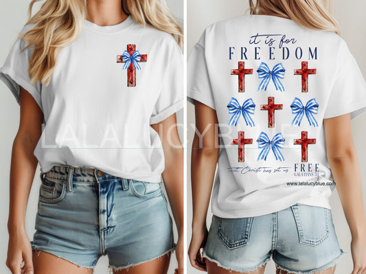 Christ Has Set Me Free Front/Back Tee