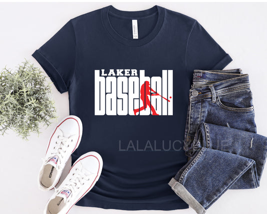 Laker Baseball Navy Tee *CUSTOMIZE TEAM/COLORS*