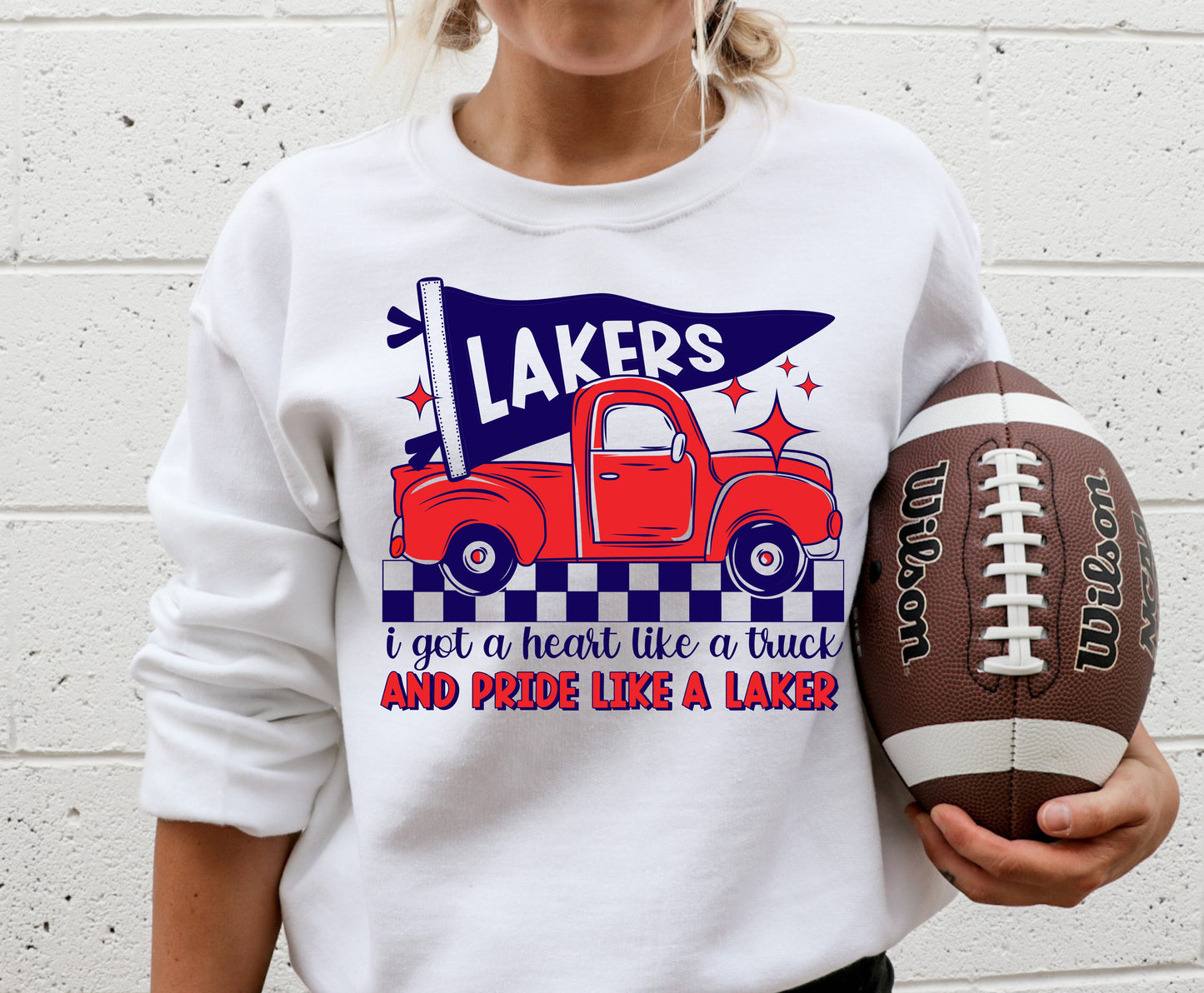 Lady Laker Volleyballs Bows Grey Tee