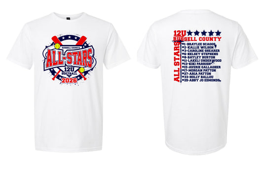 Russell County 12U All Stars Softball Tees