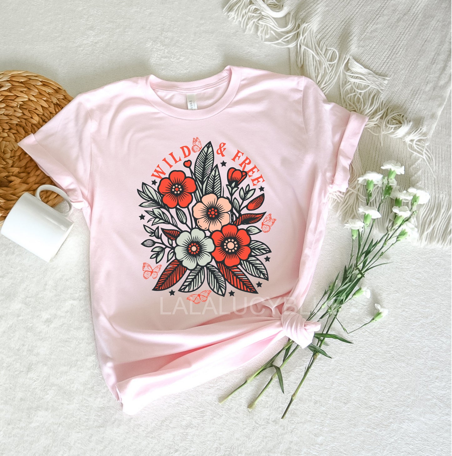 Wild & Free Pink Tee