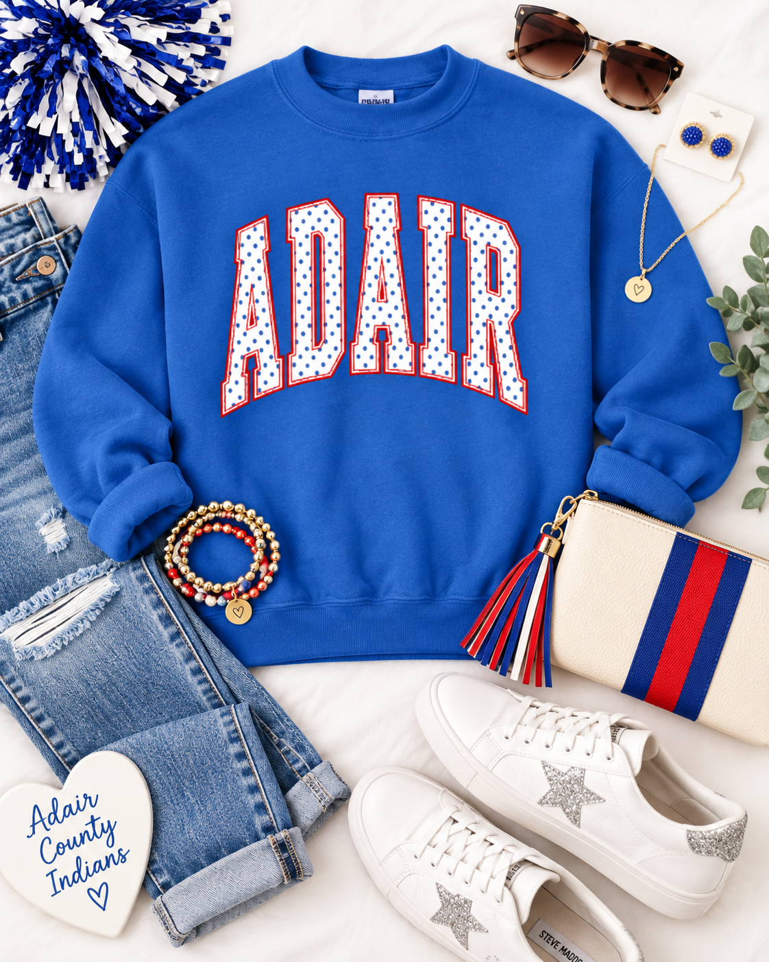 Adair Polka Dots - Royal Blue *CHOOSE STYLE*