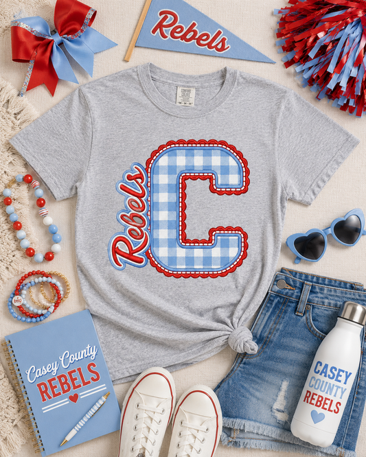 Casey County Rebels C - Grey Tee *CHOOSE STYLE*