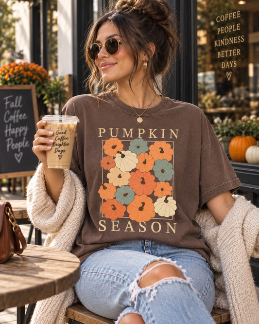 Pumpkin Season Comfort Colors Espresso Tee