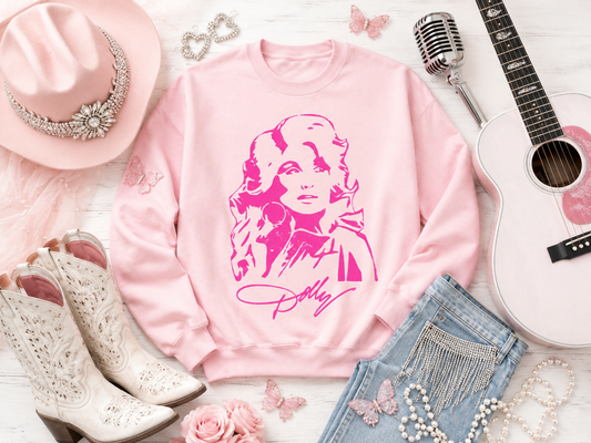 Dolly We'll Remember You Pink Sweatshirt