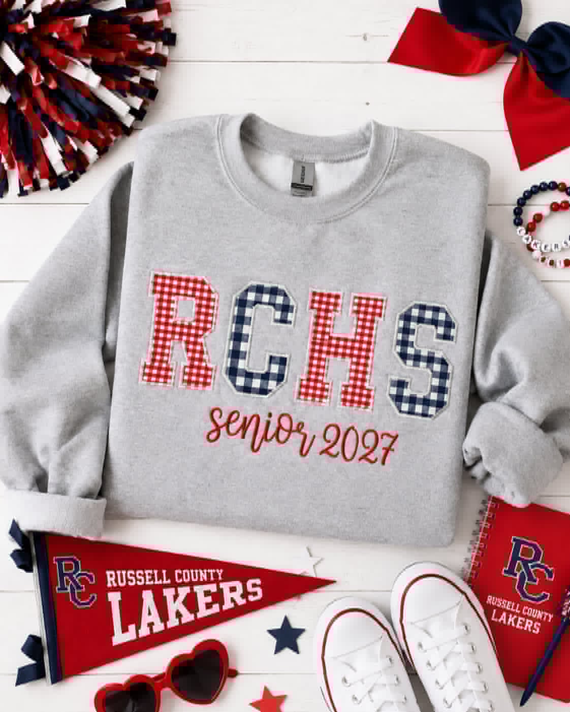 RCHS EMBROIDERED GREY SWEATSHIRT