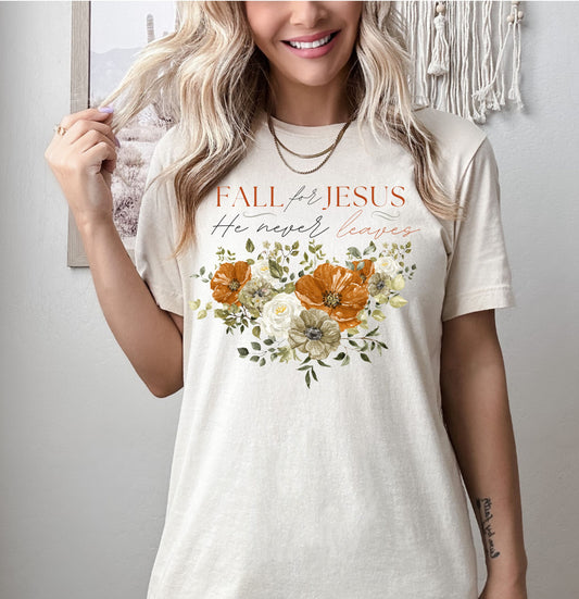 Fall For Jesus Cream Tee